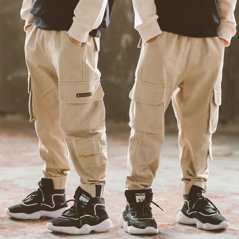 

Childrenswear Beam Foot Mouth Three Pocket Bib Overall 2019 Spring BOY'S Pants New Style Children Pure Cotton Long Pants Fashion