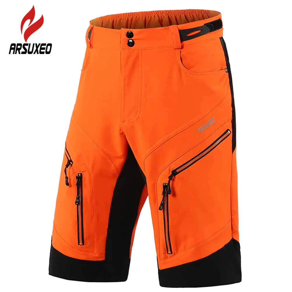 Short De Cyclisme Homme ARSUXEO - Coupe Ample, Liner Détachable, Séchage Rapide - Pour VTT, Vélo