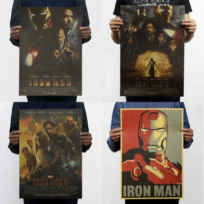 Marvel Hero Железный человек винтажная крафт-бумага Постер классического фильма