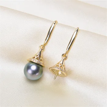 

Plated Silver Earrings Mountings Pearl Ear Wires Earrings Hook Findings Settings for DIY Stud Earrings Jewelry Making Findings