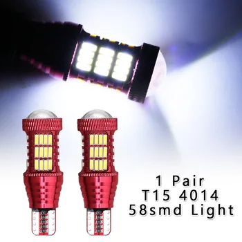 

2xCar Reverse Taillight Turn Signal LED Bulb Daytime Running Lamp T15 4014 58SMD