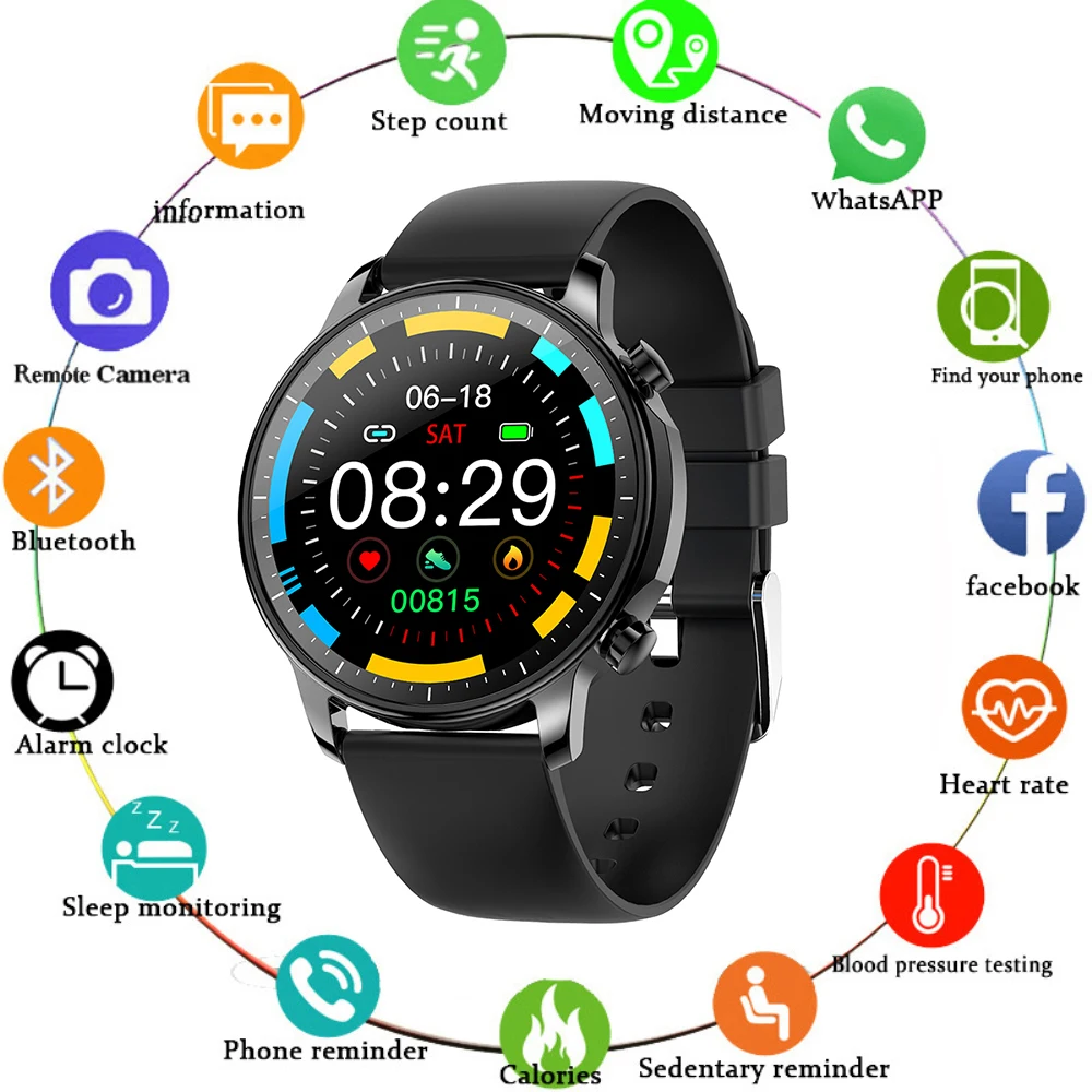 

V23 smart watch men women IP67 Waterproof 1.28 inch Screen heart rate bluetooth camera sport smartwatch for android ios Dropship
