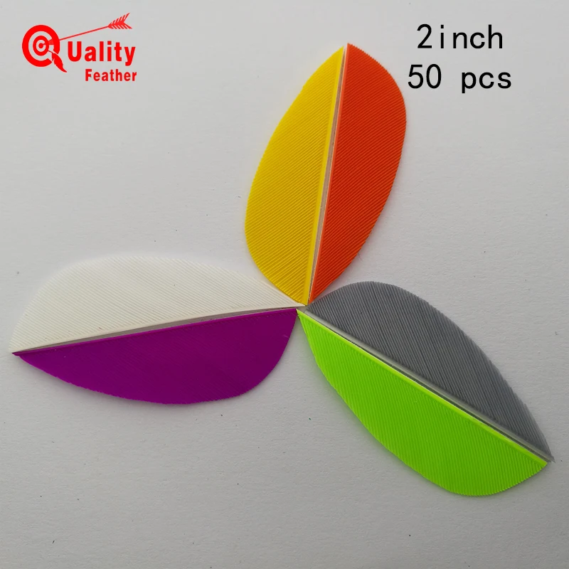 

New 50pcs 2'' Real Turkey Feather Water Drop Cut Arrow Feather 2'' Cut Fletching Hunting Shooting Diy Arrow Accessories