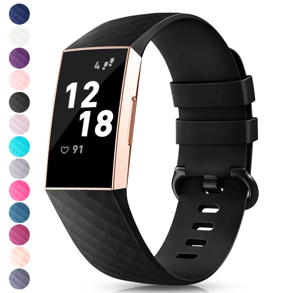 Силиконовый ремешок для Fitbit Charge 3 аксессуары 4 сменный Band|Смарт-аксессуары| |