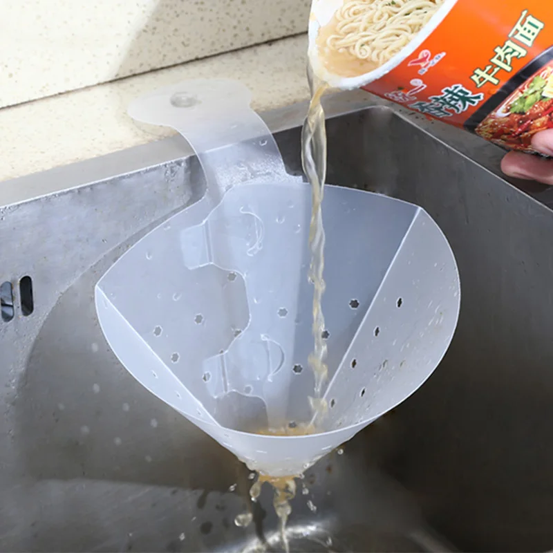 

Kitchen Sink Garbage Drain Bag Funnel Filter With Suction Cup Multifunction Anti-clogging Three-dimensional Anti-blocking Tools