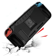 Funda de silicona TPU para Nintendo Switch, cubierta de protección a prueba de golpes, mango ergonómico, accesorios para Switch NS