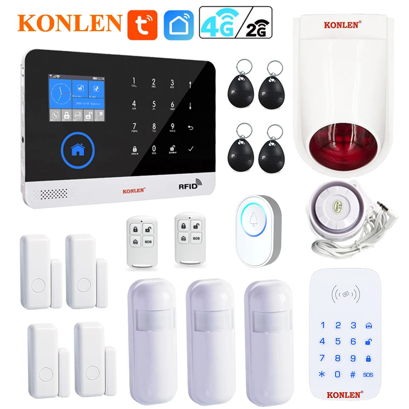 Tuya Wifi 4g 3g 2g Gsm Home Security Alarm System Burglar Alert tuya-wifi-4g-3g-2g-gsm-home-security-alarm-system-burglar-alert