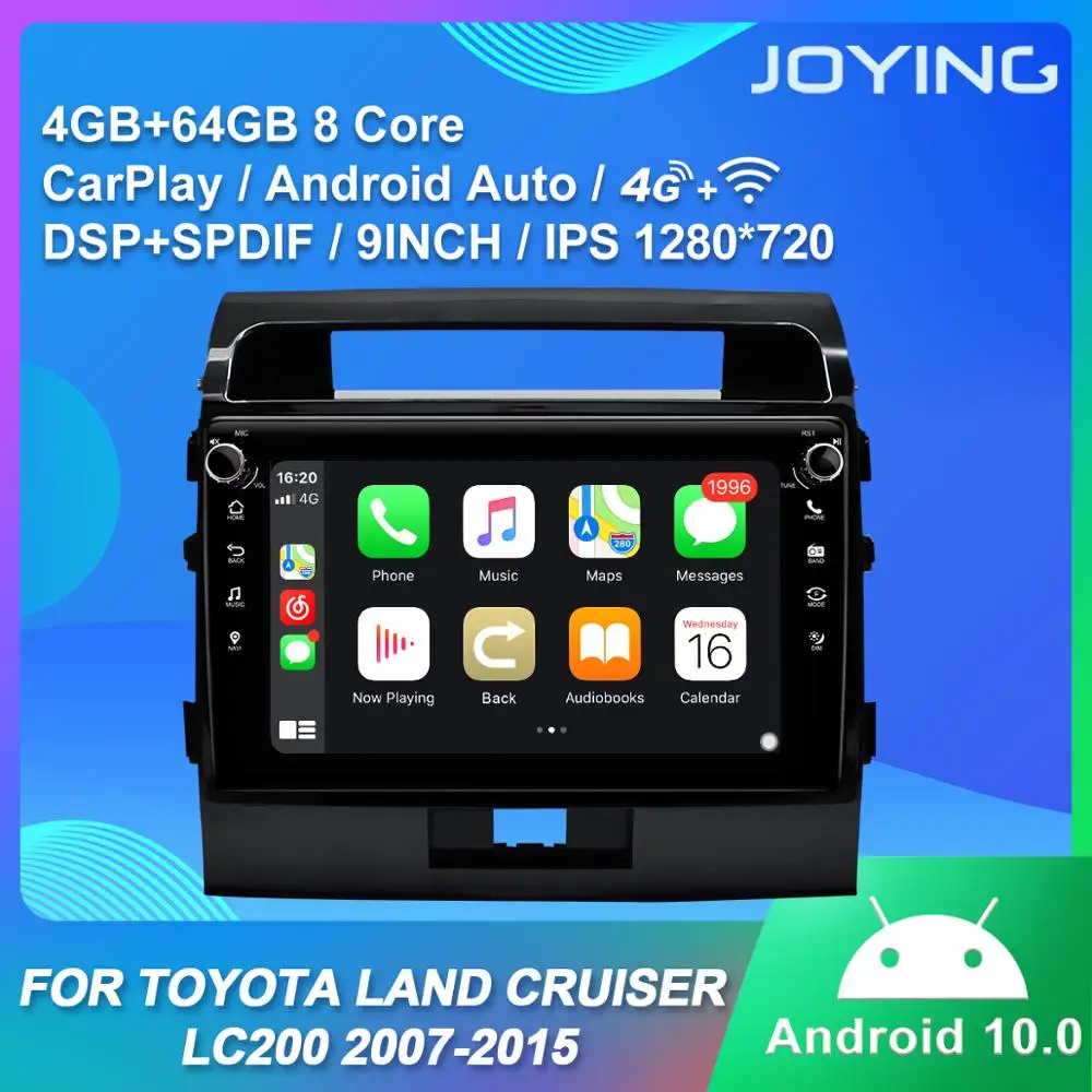 Android 10 автомобильный Радио плеер GPS навигация поддержка 4G/беспроводной Carplay для