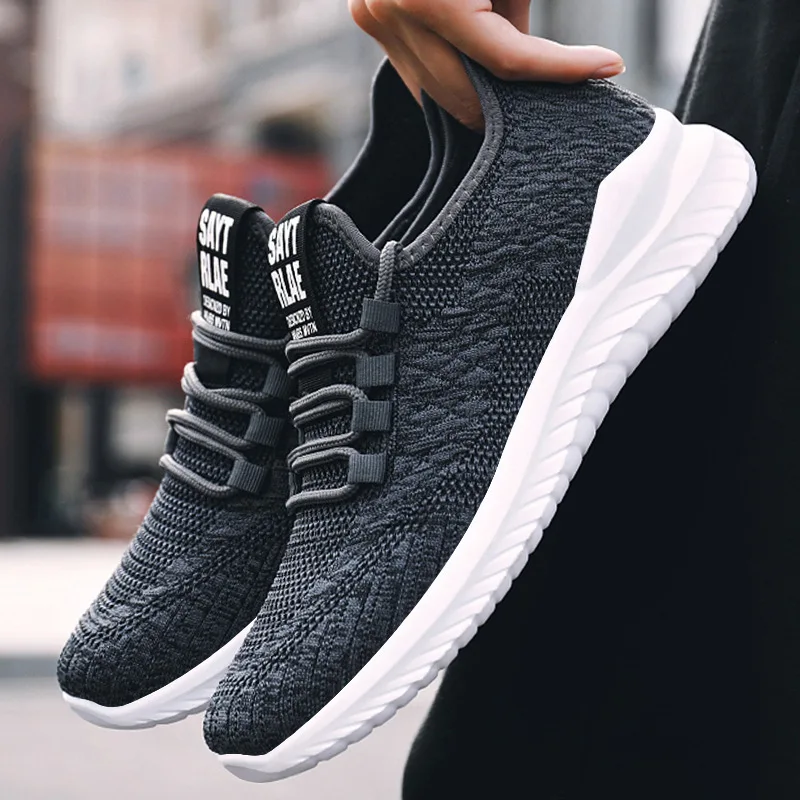 2022 Spring New Men Shoes Fashion Sneakers Mesh Breathable Men Casual Shoes Male Oxfords Low Cut Lace-up Student Running Shoes