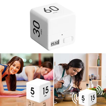 

Timecube Kitchen Cube Timer 1-10 15-60 Minutes For Time Management For Kids Workout Timer Cooking Baking Sports Games Time Clock