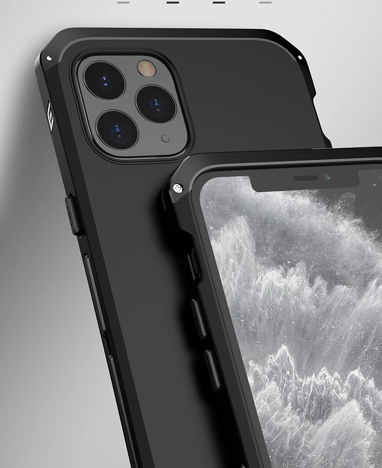 Текстурированная анти-осенняя Металлическая Рамка PC задняя для iPhone 11 Pro Max iPhone11 алюминиевый сплав бампер чехол Note 6 Pro крышка с подарком
