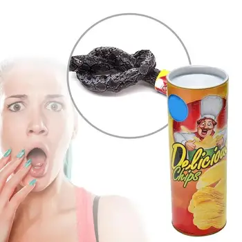

New Creative Prank Props Potato Snake Potato Chip Funny Tricky Toys Can Jump Fake Snake April Fool Day Halloween Party Gift