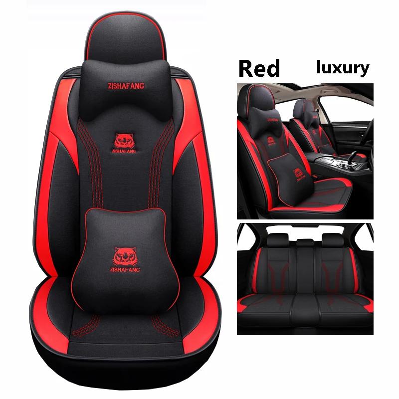 

leather plus Flax universal car seat cover for Toyota all model Venza Corolla VIOS RAV4 Crown Camry YARiS Levin verso car covers