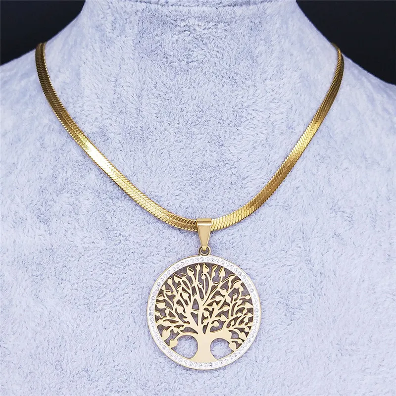 Collier d'Arbre de vie majestueux doré/argenté de style italien 5