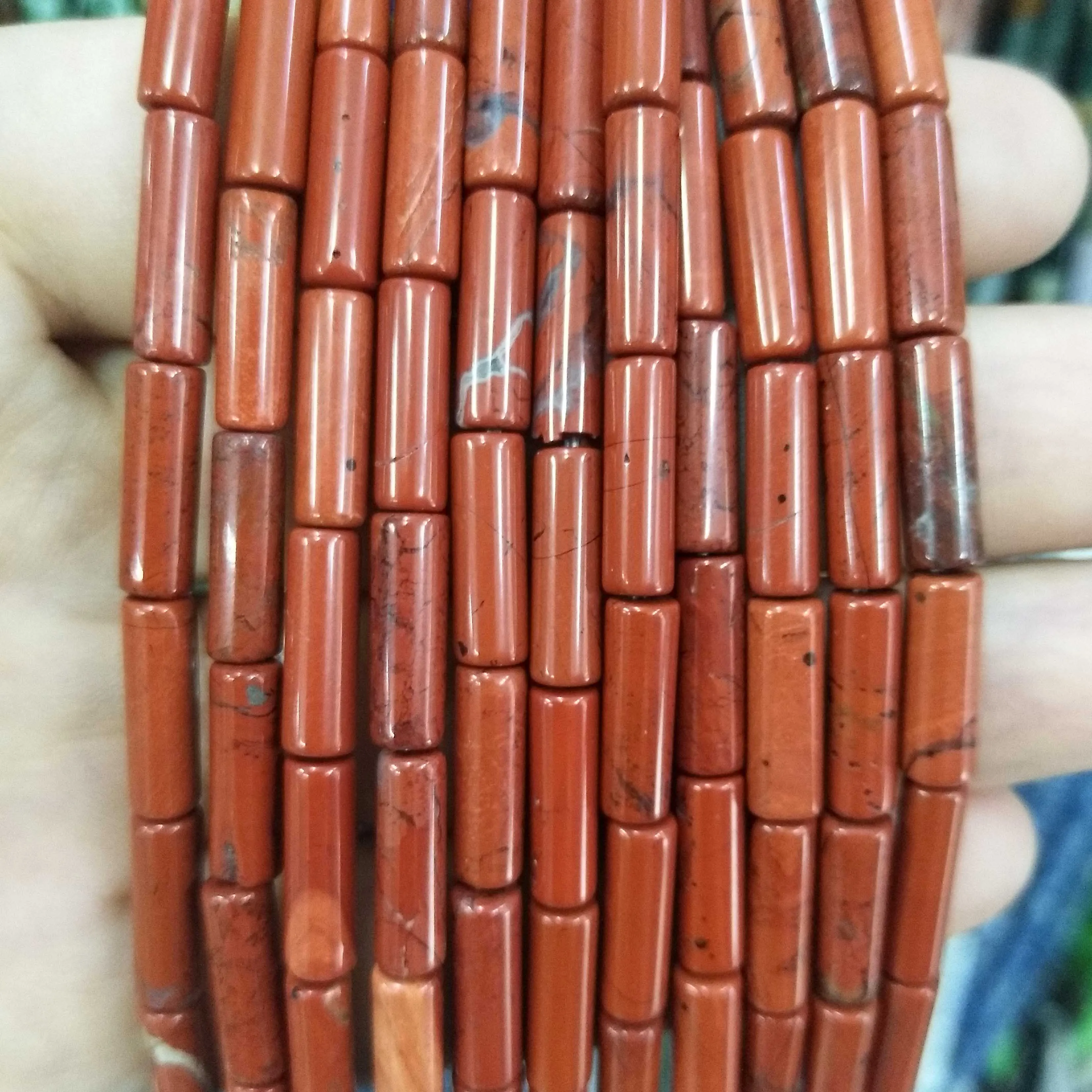 Natural Stone Cylinder Beads: Turquoise, Agate, Lapis Lazuli, and Jasper