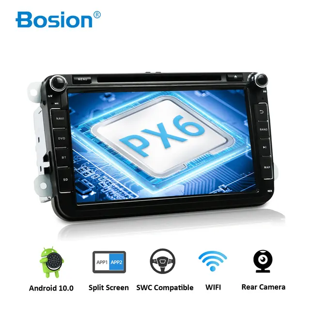 $250 Bosion Android 10.0 Car Multimedia player GPS 2 Din Car DVD For Volkswagen/POLO/PASSAT b6/golf /Skoda/SEAT/LEON GPS PX6 4GB 64GB