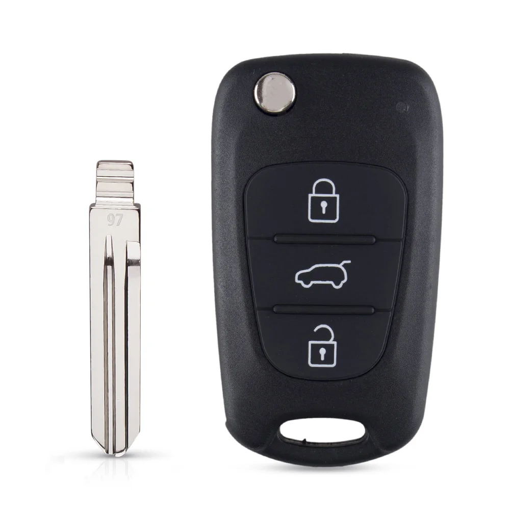 KEYYOU Замена дистанционного Ключа автомобиля Shell 3 кнопки флип складной удаленный ключевой чехол для Kia K2 K5 киа рио 3 - Цвет: Model 4