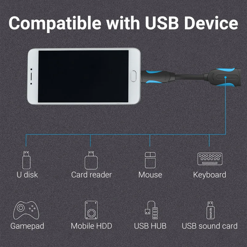 Переходник Vention с USB C на 3 0 OTG кабель Type Micro для Huawei MacBook Pro Samsung адаптер 2 0|usb to usb|cable usb