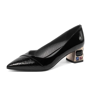 

Women Fashion Women Pumps Spring Summer Prom High Heeled Shoes Woman Genuine Leather Point Toe Sexy Female Pumps 2020