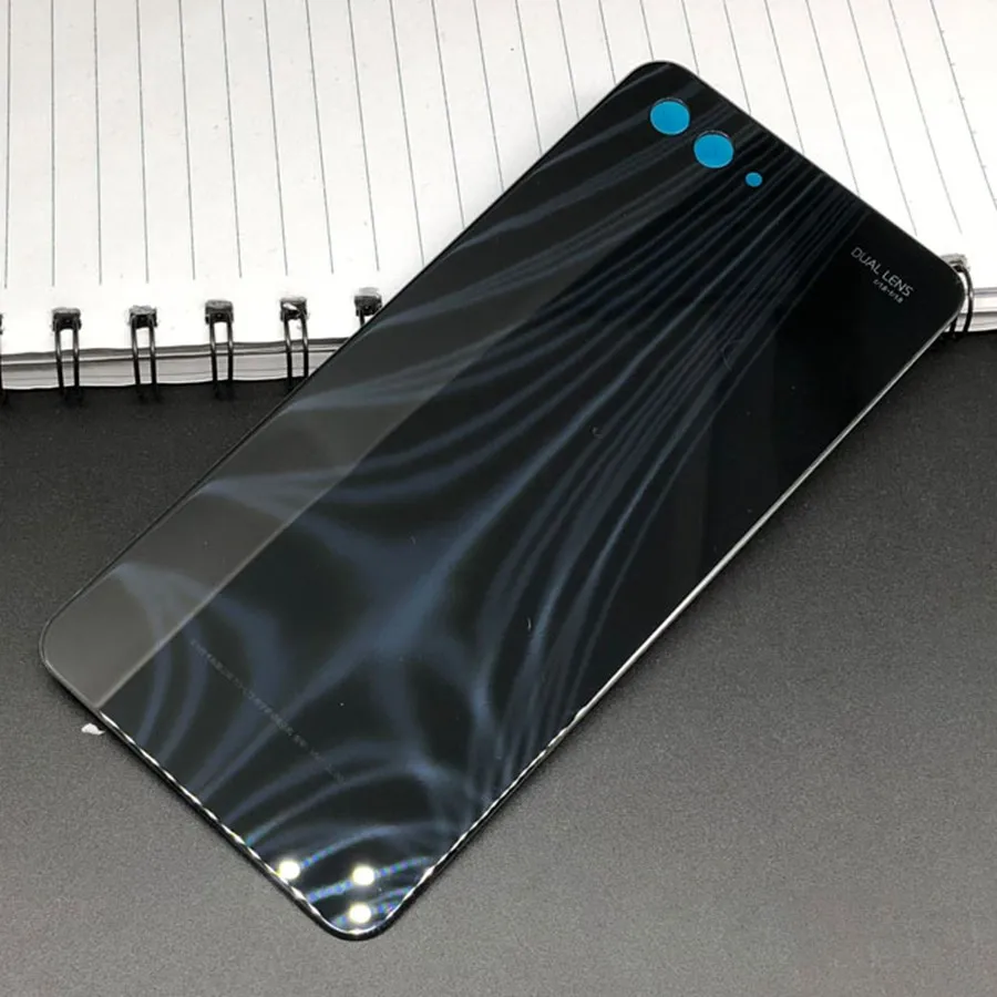 Для huawei NOVA 2S крышка батареи Задняя стеклянная задняя дверь корпус чехол для huawei NOVA 2S крышка батареи Панель запасные части - Цвет: Черный