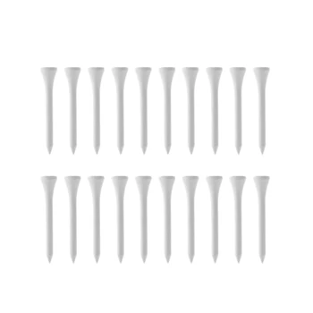 

100Pcs 3-1/4 inch Golf Tees White Solid Wooden Golf Tees Supplies for Golfer
