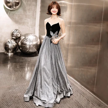 

Gray Bride O-Neck Party Dress Flower Women Elegant Slim Cheongsam Floor-Length Wedding Qipao Luxury Long Gown Vestido XS-XXL