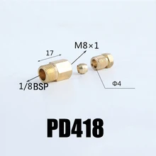  Brass Compression Ferrule Pipe Fitting Connector For Oil Lubrication System Fit 4mm 6mm 8mm OD Tubes 