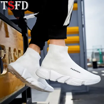 

Sock Sports Shoes Men Sport Shoes Slip-on Sneakers for Man Mesh Breathable Running Shoe Summer Tennis 2020 Zapatos De Hombre V5