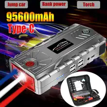 Многофункциональное пусковое устройство 95600mAh 12V 4USB 800A type-C автомобильный аккумулятор USB бустер зарядное устройство бустер банк питания пусковое устройство