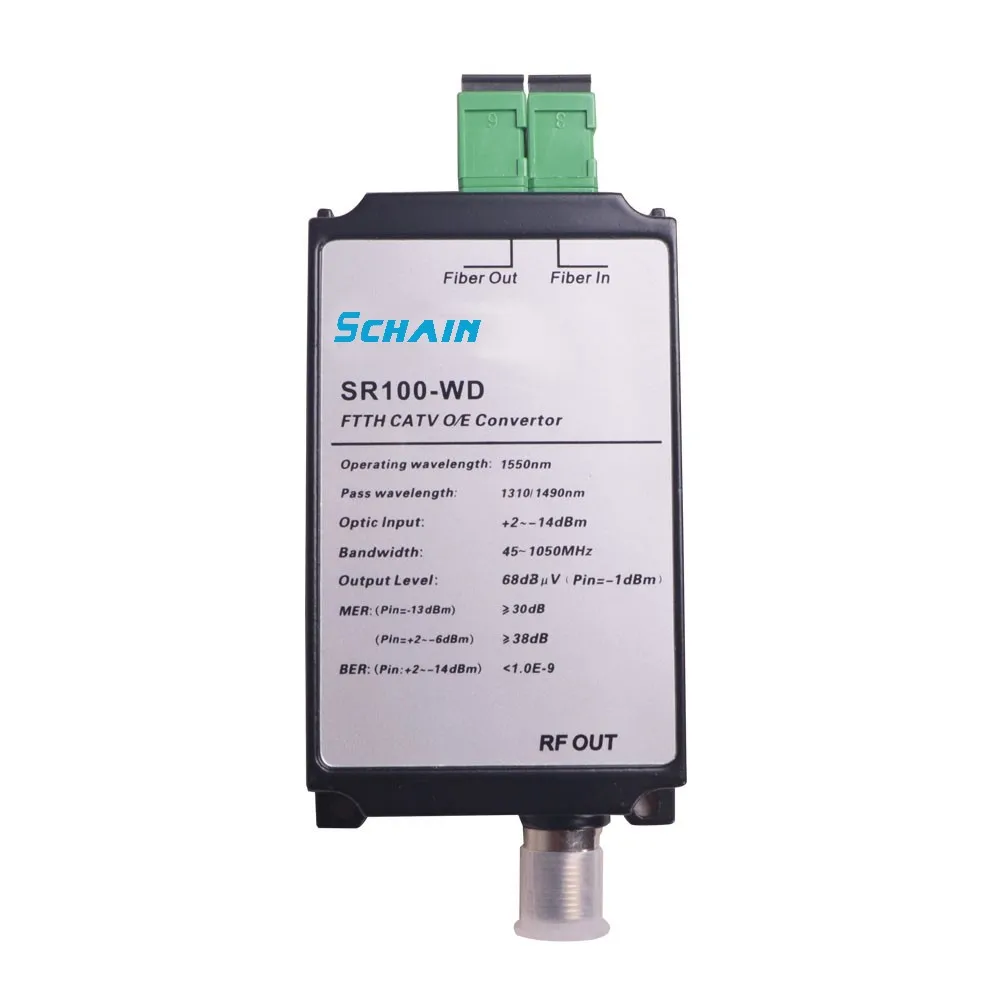 FTTH волоконно оптический приемник SC/APC Волоконно пассивный узел с WDM AGC мини узлом