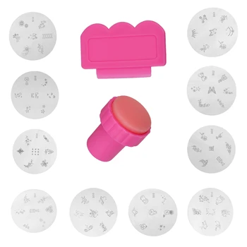 

Salon Designs Nail Art Stamping Kit Stamper Scraper With 10pcs Image Plates