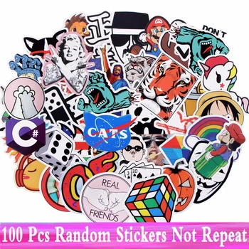 

100 Cool Fashion DIY JDM Stickers Styling Car_Stickers Laptop Guitar Bike Motocycle Luggage Case Skateboard Doodle Decor Toys