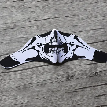 

Fabric Skull Face Mask Half-Face Washable Cloth Fashion Printed Cycling Outdoor Activities Unisex Reusable Mouth Masks
