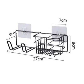 

Wall Mounted Hair Dryer Storage Organizer Rack Holder Hanger Using in Bathroom S