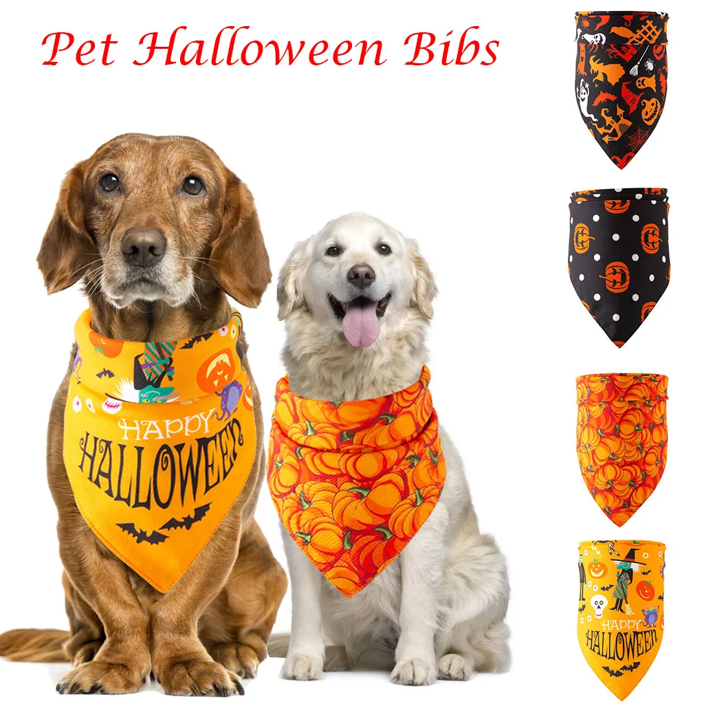 

Bibs Pet Saliva Towel Halloween With Costume Puppy Decor Hats For Small Cat dog hair bow bandana hond bandana chien
