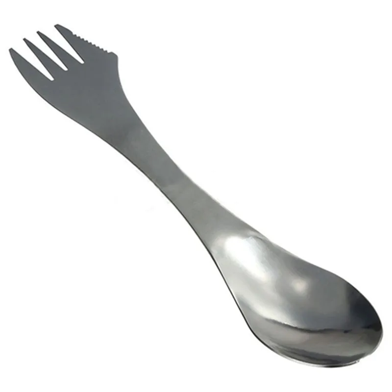 3в1 нержавеющая сталь Spork Combo Ложка Вилка Нож Кемпинг Туризм путешествия столовые приборы Новинка Горячая распродажа высокое качество