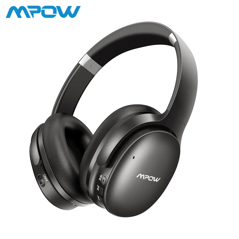 Mpow H10 активные Беспроводные наушники с шумоподавлением Bluetooth 18-25 ч Время воспроизведения ANC гарнитура с микрофоном для iPhone huawei Xiaomi - Цвет: Black 1 AB