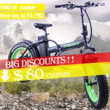 Электрический велосипед EZBIKE, 20 дюймов, 48 В, литиевая батарея, алюминиевый сплав, складной электрический велосипед, 500 Вт, мощный горный, снежный, городской, ebike