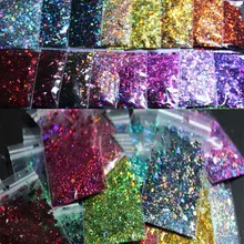 Массивные цвета объемный блеск 50 грамм 24 цвета полиэстер голографическая массивная голографическая блестящая голографическая глиттер микс-hj44541077