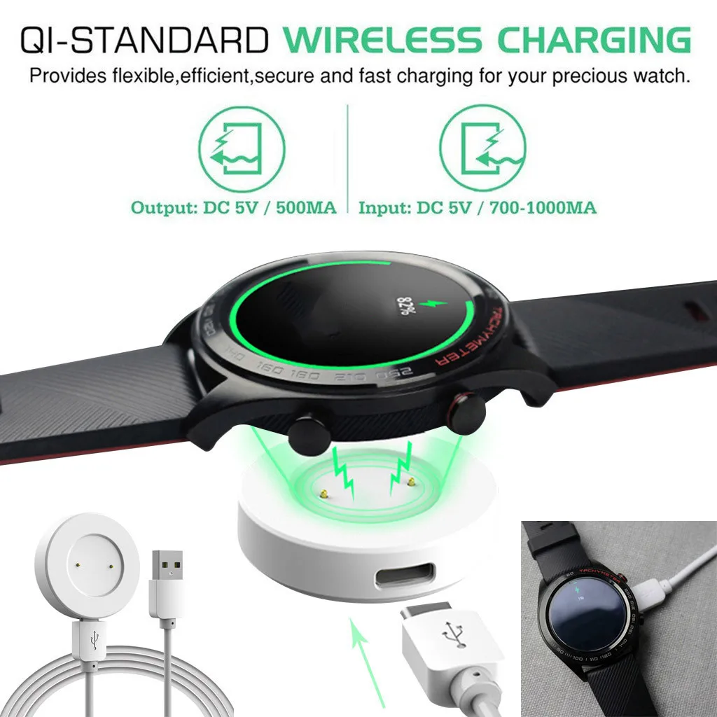 Беспроводная зарядная док-станция Qi Usb-кабель для Huawei Watch Gt2 магнитное зарядное
