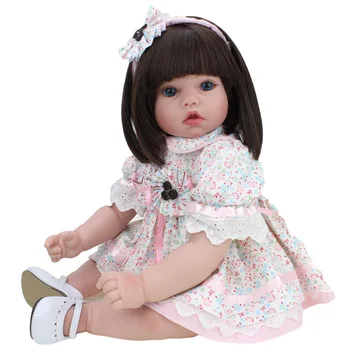 

55CM Baby Reborn Dolls Realistic Princess Baby Toys Cloth Body Lifelike Silicone Babies Doll Playmate Toys For Children Gift