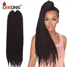 Leeons дешевые и популярные 1" 18" 2" Гавана Mambo Twist волосы блонд Burgendy синтетические вязанные косички для наращивания волос для женщин