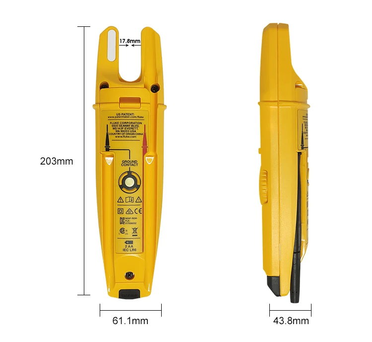 Fluke T6-600 Clamp Meter Continuity Current Electrical Tester Non-contact Voltage high precision open clamp meter multimeter
