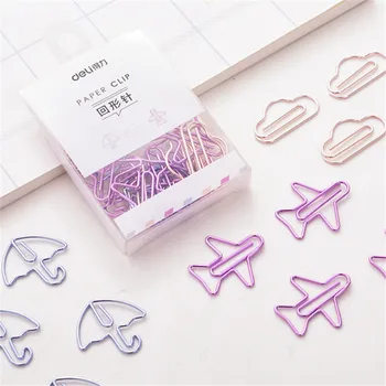 

12pcs/lot Office Style Small Lovely Clear Album Tickets Notebook Card Paper Clip Bookmark