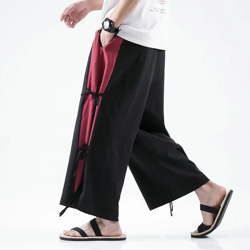 Cotton linen Wide-leg Pants Men Chinese Style Casual Jogging Pants Large 5XL 2020 Spring High Quality Sweatpants Men Pants Cotton linen Wide-leg Pants Men Chinese Style Casual Jogging Pants Large 5XL 2020 Spring High Quality Sweatpants Men Pants