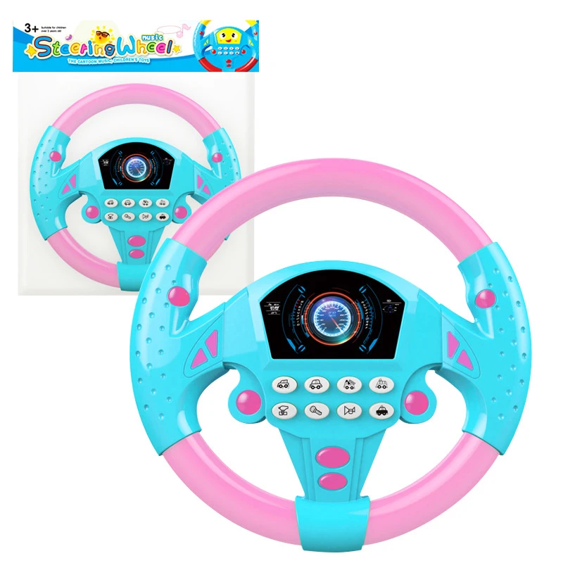 New Co-pilot Steering Wheel Simulation Driving Simulation Steering Wheel Children's Educational Toy With Base 10
