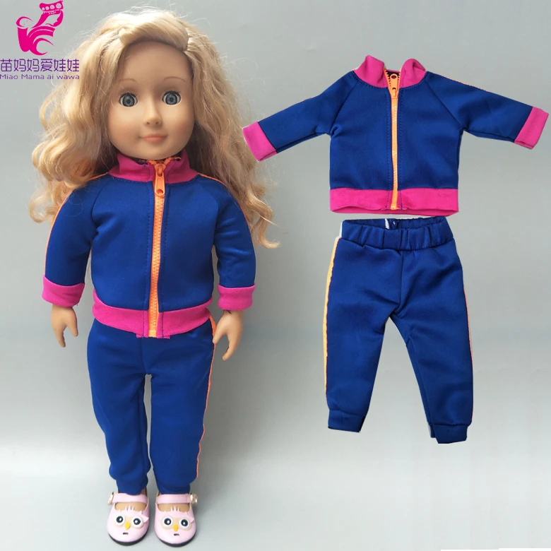 43 см детская кукла одежда куртка брюки набор 18 дюймов девочка кукла одежда пальто детские игрушки одежда - Цвет: A4