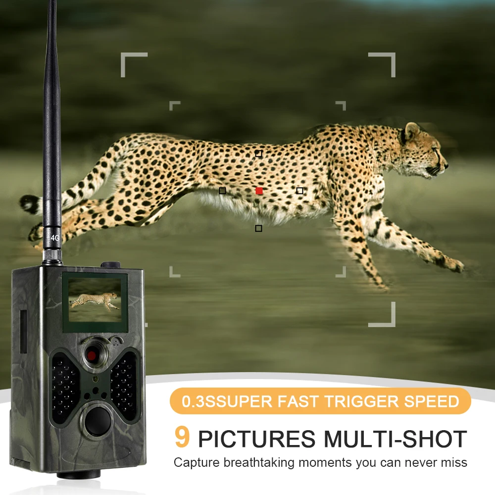 

16MP 1080P 4G MMS SMS Trail Camera Hunting Game Camera Outdoor Wildlife Scouting Camera with PIR Sensor Infrared Night Vision