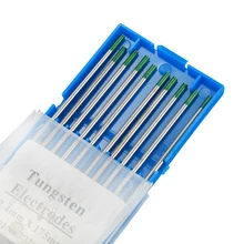 TIG сварки Вольфрам электроды чистый Вольфрам 3/32in x 7in(зеленый, РГ) 10 шт. в комплекте