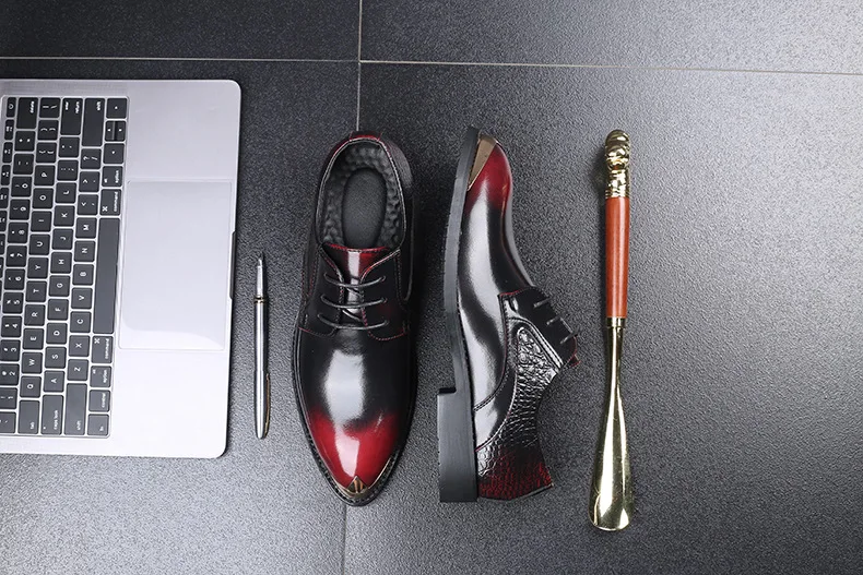 38-48 кожаные туфли мужские деловые стильные удобные официальные туфли для мужчин# SY9915